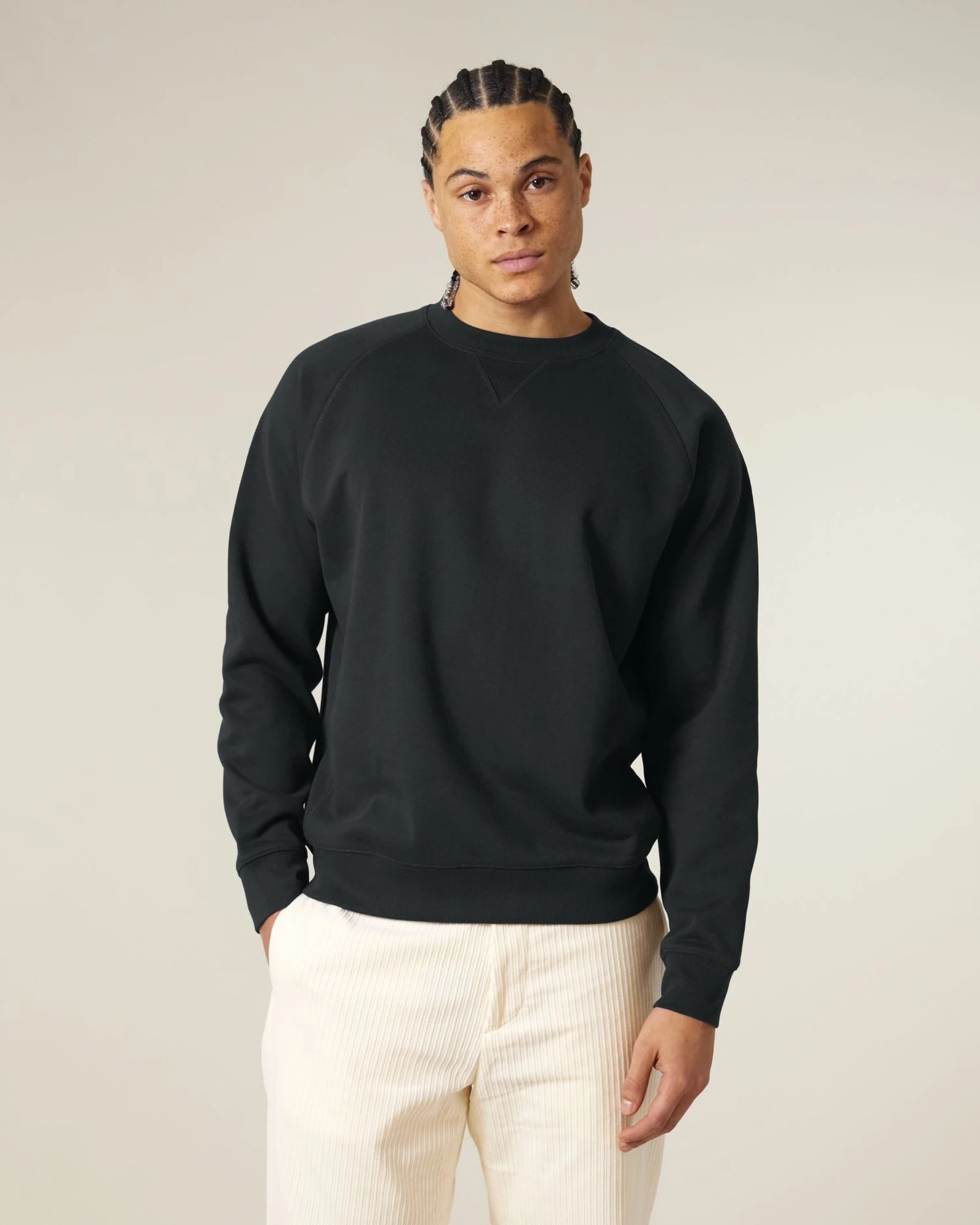 Sweater Stanley/Stella Knoxer om te personaliseren - Zwart